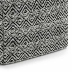 Flora Square Woven PET Polyester Pouf Gray/Black - WyndenHall -Ottomans Official Shop unnamed file 5965