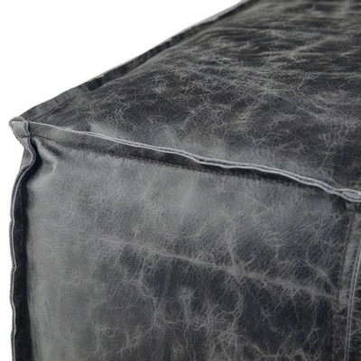 Templeton Square Pouf Black - WyndenHall 4 Templeton Square Pouf Black - WyndenHall - Image 2