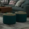 Winslet Round Braided Pouf Deep Aqua - WyndenHall -Ottomans Official Shop unnamed file 6031