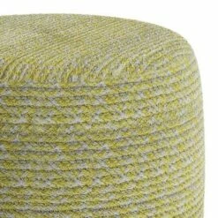 Brodie Round Braided Pouf Muted Yellow/Natural - WyndenHall -Ottomans Official Shop unnamed file 6038