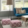 Woodley Square Pouf Magenta/Natural - WyndenHall -Ottomans Official Shop unnamed file 6043