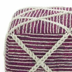 Woodley Square Pouf Magenta/Natural - WyndenHall 14 Woodley Square Pouf Magenta/Natural - WyndenHall -Ottomans Official Shop unnamed file 6047