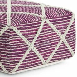 Woodley Square Pouf Magenta/Natural - WyndenHall 15 Woodley Square Pouf Magenta/Natural - WyndenHall -Ottomans Official Shop unnamed file 6048