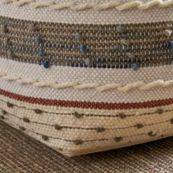 Helton Handcrafted Boho Fabric Pouf Blue/White/Red - Christopher Knight Home 11 Helton Handcrafted Boho Fabric Pouf Blue/White/Red - Christopher Knight Home -Ottomans Official Shop unnamed file 6070