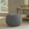 Barwick Modern Knitted Cotton Round Pouf Dark Gray - Christopher Knight Home 2 Barwick Modern Knitted Cotton Round Pouf Dark Gray - Christopher Knight Home -Ottomans Official Shop unnamed file 6071