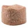 18" Faux Fur Square Pouf Ottoman Pink - WOVENBYRD -Ottomans Official Shop unnamed file 6108