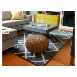Natural Jute Round Pouf - Anji Mountain