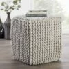 Jaipur Living Gray Scandinavian Pouf - Jaipur -Ottomans Official Shop unnamed file 6143