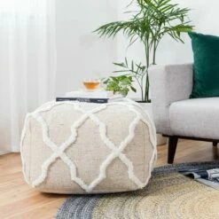 B Sides Moroccan Inspired Pouf - Anji Mountain Brown/ivory -Ottomans Official Shop unnamed file 6157