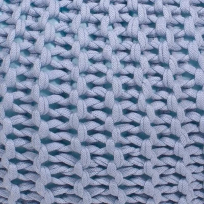 Gold Medal Hand Knitted Pouf Robin's Egg Light Blue 3 Gold Medal Hand Knitted Pouf Robin's Egg Light Blue