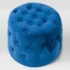 Lynwood Velvet Round Tufted Pouf Blue - CorLiving 1 Lynwood Velvet Round Tufted Pouf Blue - CorLiving -Ottomans Official Shop unnamed file 6167