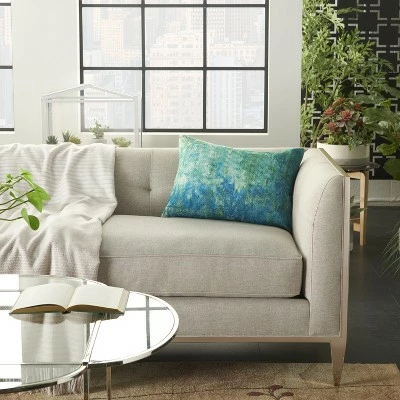 Mina Victory Outdoor Pillows AS130 Blue/Green 3 Mina Victory Outdoor Pillows AS130 Blue/Green