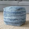 Park Hill Collection Woven Recycled Denim Pouf -Ottomans Official Shop unnamed file 6186