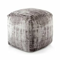 Hazel Square Pouf Gray - Steve Silver Co.