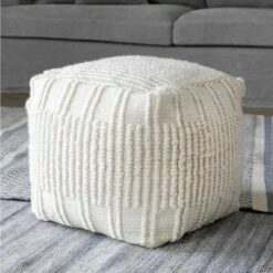 Park Hill Collection Indoor/Outdoor Ardwick Pattern Pouf