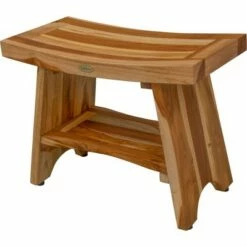 24" Serenity ED966 Wide Teak Shower Bench with Shelf - EcoDecors -Ottomans Official Shop unnamed file 6194