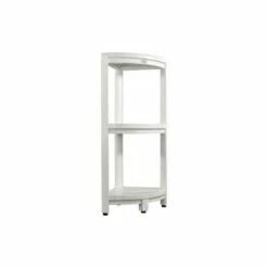 32" SnazzyCorner Tall Teak Shower Shelf Off White - CoastalVogue -Ottomans Official Shop unnamed file 6234