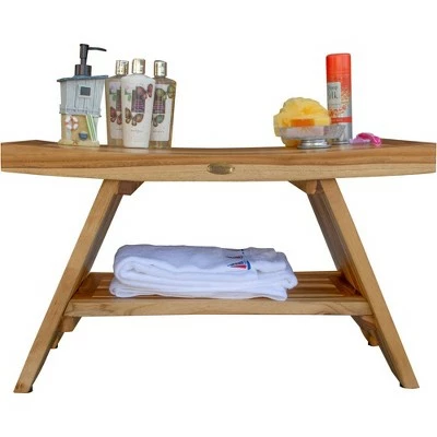 30" Serenity ED967 Wide Teak Shower Bench with Shelf - EcoDecors 8 30" Serenity ED967 Wide Teak Shower Bench with Shelf - EcoDecors - Image 6