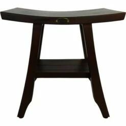 18" Satori DT167 Wide Teak Wood Shower Bench with Shelf - DecoTeak -Ottomans Official Shop unnamed file 6262