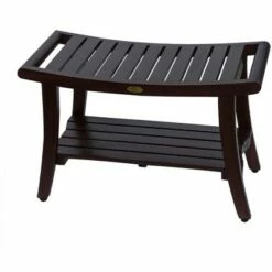 30" Harmony DT121 Wide Teak Wood Shower Bench with Handles - DecoTeak