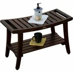 30" Harmony DT121 Wide Teak Wood Shower Bench with Handles - DecoTeak -Ottomans Official Shop unnamed file 6271
