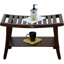 30" Harmony DT121 Wide Teak Wood Shower Bench with Handles - DecoTeak -Ottomans Official Shop unnamed file 6272