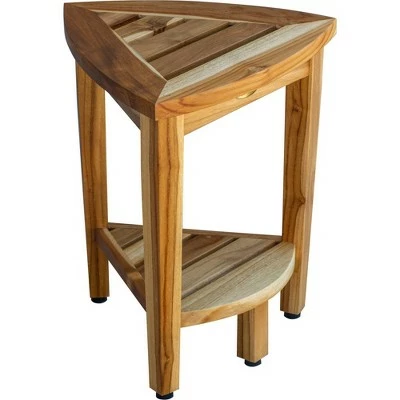 15" FlexiCorner ED975 Wide Teak Shower Bench/Stool - EcoDecors 4 15" FlexiCorner ED975 Wide Teak Shower Bench/Stool - EcoDecors - Image 2