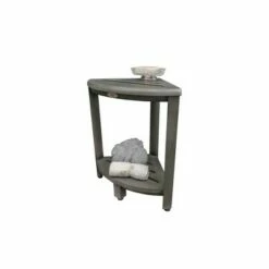 12" SnazzyCorner GR30 Wide Teak Wood Shower Bench with Shelf - CoastalVogue -Ottomans Official Shop unnamed file 6298