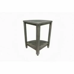 12" SnazzyCorner GR30 Wide Teak Wood Shower Bench with Shelf - CoastalVogue -Ottomans Official Shop unnamed file 6302