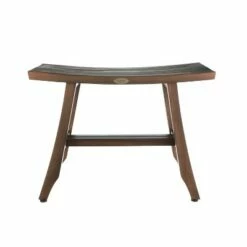 24" Satori DT161 Wide Teak Wood Shower Stool for Shaving Legs - DecoTeak