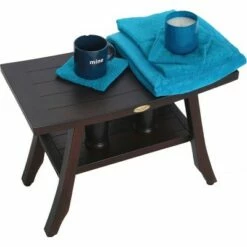24" Satori DT162 Wide Teak Wood Shower Stool for Shaving Legs - DecoTeak -Ottomans Official Shop unnamed file 6318