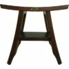 18" Satori DT90 Wide Teak Wood Shower Bench with Shelf - DecoTeak -Ottomans Official Shop unnamed file 6340