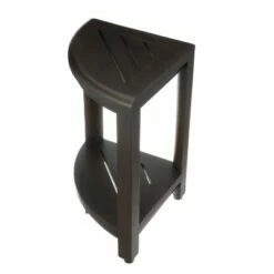 12" SnazzyCorner DT130 Wide Teak Wood Shower Bench with Shelf - DecoTeak -Ottomans Official Shop unnamed file 6370