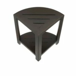 12" SnazzyCorner DT130 Wide Teak Wood Shower Bench with Shelf - DecoTeak -Ottomans Official Shop unnamed file 6374