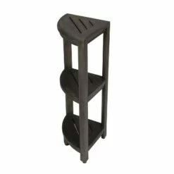 32" SnazzyCorner Tall Teak Shower Shelf Light Gray - CoastalVogue -Ottomans Official Shop unnamed file 6395