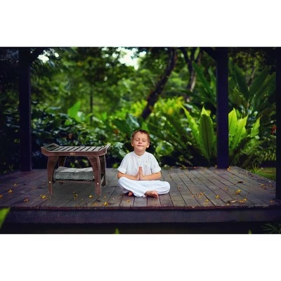 24" Tranquility DT156 Wide Teak Wood Shower Bench with Handles - DecoTeak 3 24" Tranquility DT156 Wide Teak Wood Shower Bench with Handles - DecoTeak