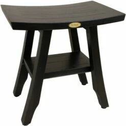 18" Satori GR167 Wide Teak Shower Bench with Shelf - CoastalVogue