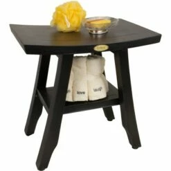 18" Satori GR167 Wide Teak Shower Bench with Shelf - CoastalVogue -Ottomans Official Shop unnamed file 6420