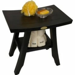 18" Satori GR167 Wide Teak Shower Bench with Shelf - CoastalVogue -Ottomans Official Shop unnamed file 6421