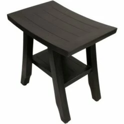 18" Satori GR167 Wide Teak Shower Bench with Shelf - CoastalVogue -Ottomans Official Shop unnamed file 6425