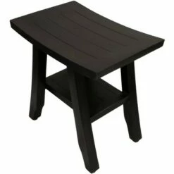 18" Satori GR167 Wide Teak Shower Bench with Shelf - CoastalVogue -Ottomans Official Shop unnamed file 6426