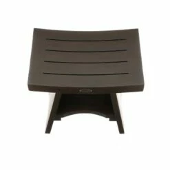 18" Serenity DT101 Wide Teak Wood Shower Bench with Shelf - DecoTeak -Ottomans Official Shop unnamed file 6470