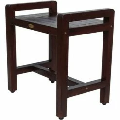 20" Eleganto DT107 Wide Teak Wood Shower Bench with Handles - DecoTeak -Ottomans Official Shop unnamed file 6474