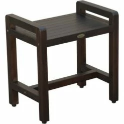 20" Eleganto DT107 Wide Teak Wood Shower Bench with Handles - DecoTeak -Ottomans Official Shop unnamed file 6476