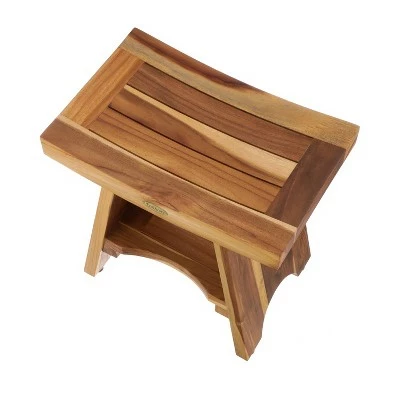 18" Serenity ED961 Wide Teak Shower Bench with Shelf - EcoDecors 9 18" Serenity ED961 Wide Teak Shower Bench with Shelf - EcoDecors - Image 7