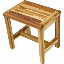18" Eleganto ED999 Wide Teak Shower Safety Transfer Bench - EcoDecors
