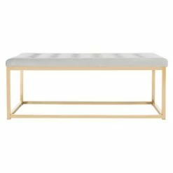 Reynolds Bench - Safavieh Tan / Black -Ottomans Official Shop unnamed file 655