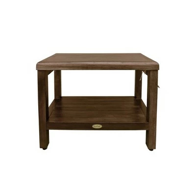 24" Eleganto DT115 Wide Teak Wood Shower Bench with Shelf - DecoTeak 4 24" Eleganto DT115 Wide Teak Wood Shower Bench with Shelf - DecoTeak - Image 2