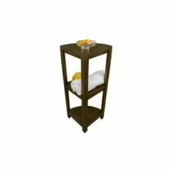 32" SnazzyCorner Tall Teak Shower Shelf Dark Brown - DecoTeak -Ottomans Official Shop unnamed file 6566