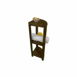 32" SnazzyCorner Tall Teak Shower Shelf Dark Brown - DecoTeak -Ottomans Official Shop unnamed file 6567